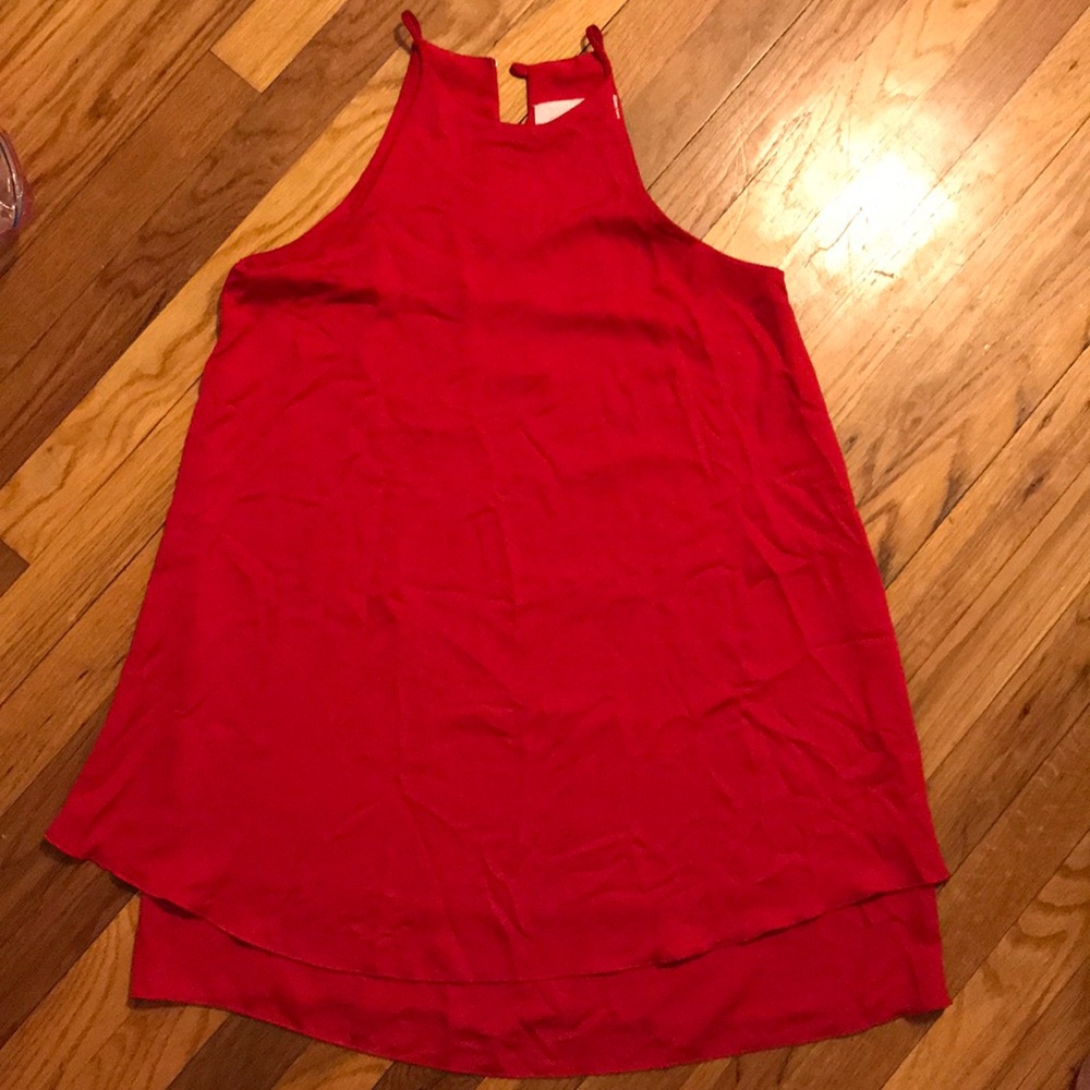 Red shift dress
